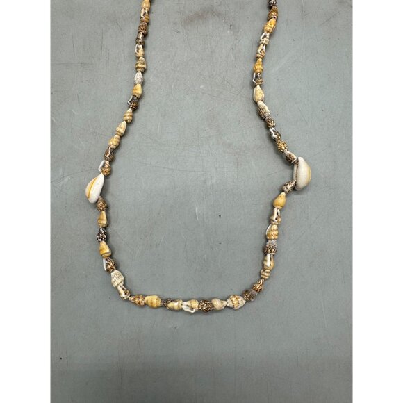 Long Natural Sea Shell Necklace For Women 34" pull over READ - Picture 3 of 5